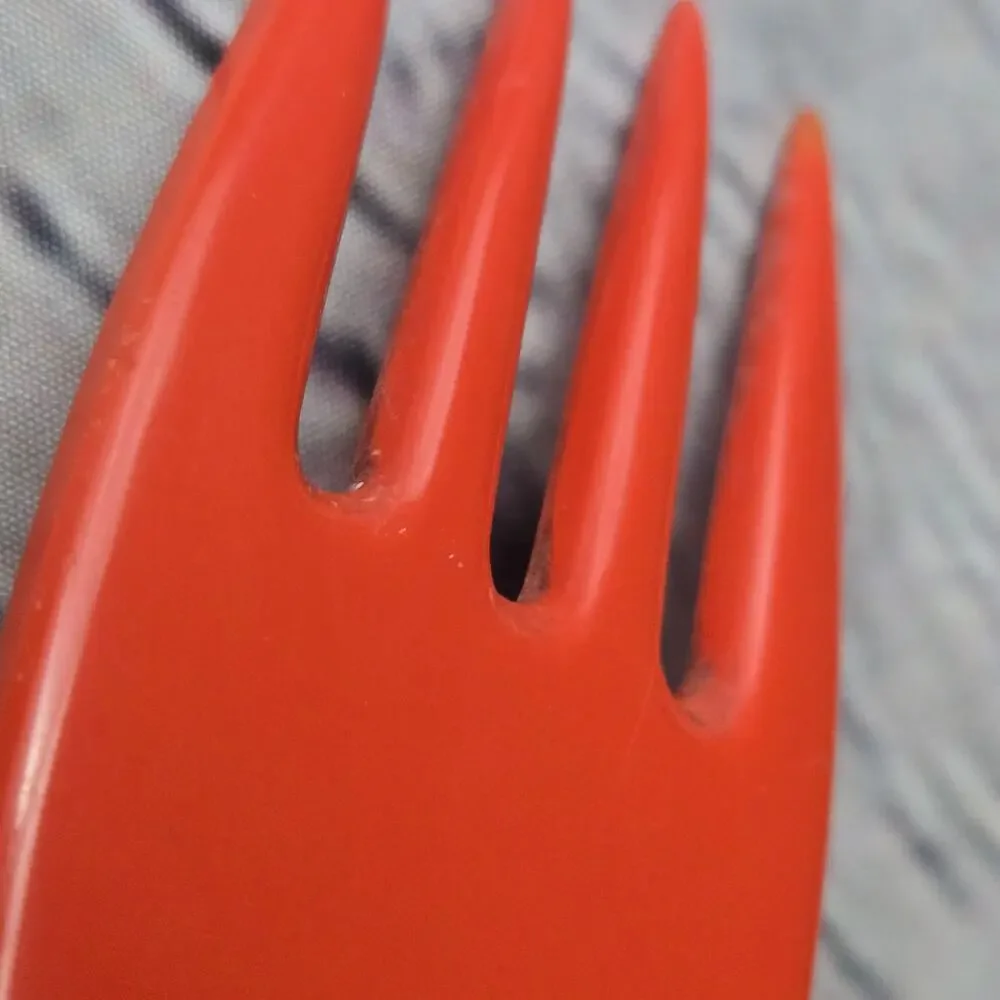 Vintage Mepal Melamine Rosti of Denmark for Hutzler Red Orange kitchen fork